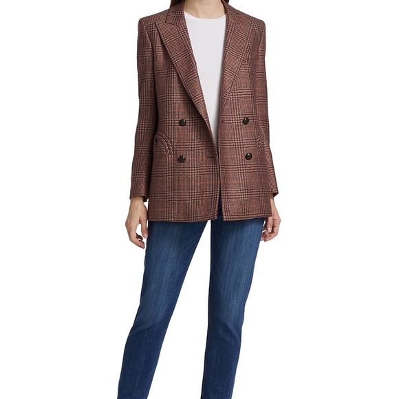 NWT Blazé-Milano Marybelle Plaid Double-Breasted Blazer - Picture 14 of 16